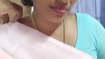 Trichy Sathana seducing sexy saree strip and blouse boobs show 2