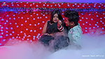 Unknown actress navel kiss expressions black saree 2