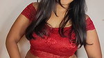 hot chubby lady in red dress sexy navel and boobs 2 2