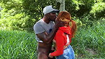Exhibitionist couple takes a walk – she’s a horny Colombian and he’s a shameless black guy