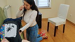 Female shrink with red heels treats her patient after a bad divorce