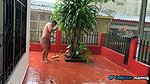 GOOD SEX ON A RAINY DAY OUTDOORS AND NEIGHBOR SURPRISES THEM