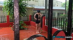GOOD SEX ON A RAINY DAY OUTDOORS AND NEIGHBOR SURPRISES THEM