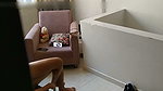 hard fucked in doggy style and on top in the living room while cuckold watches us