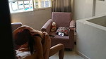 hard fucked in doggy style and on top in the living room while cuckold watches us