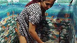 Vaishnavy Pee and Wash in Nighty Bathroom Scene