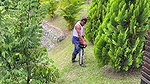 Ebony MILF Carla Morelli seduces her BBC gardener Rioc for a raw outdoor fuck at the mansion