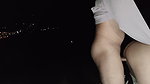 Fucking Hard on a Cliff at Night Until We Cum at the Same Time