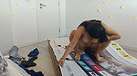 Fucking my friend’s mother through a hole in a box, she thought I was her husband