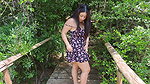 Hiker interrupts outdoor photo session