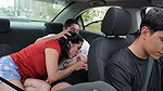 horny couple couldn’t resist and fucked in the car