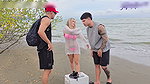 I have a threesome with my boyfriend and his friend on the beach
