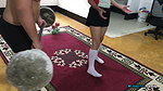 I help my step-sister exercise her beautiful pink and tight pussy