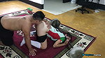 I help my step-sister exercise her beautiful pink and tight pussy
