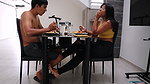 I invited my neighbor to dinner but she wants to eat my cock