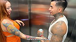 I meet my neighbor in the elevator and fuck her outdoors