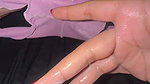 I show my cameltoe in pov pov close-up in short shorts at dawn (short pajamas touching the creamy pussy)