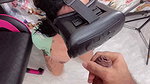 I surprised my niece watching porn with VR glasses and I take the opportunity to put my cock