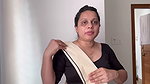 Chubby Malayali lady navel slips in Kerala Saree 1