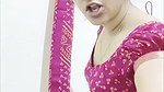 Malayali sexy Fleshy lady hot saree drape deep big navel in red saree 1