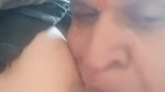 Uncle sucking aunty boobs