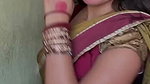 bengali lady sexy big deep navel in maroon saree 1