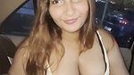 busty desi girl wide cleavage in white top 1