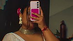 busty punjabl lady cleavage in white saree 1