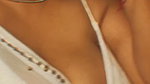 busty punjabl lady cleavage in white saree 1