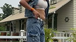 chubby desi lady in white crop top sexy navel 1