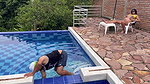 Horny pool guy fucks me when my husband is away