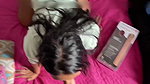 Hot Girl Lying on the Bed Getting All the Cum on Her Face