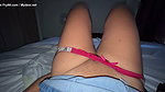 Hot girl rubs her wet pussy to show her stepbrother
