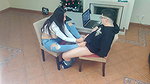 Hot teacher masturbates her student in private lessons