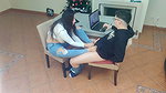 Hot teacher masturbates her student in private lessons