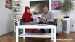 Ema Ribeiro – Sexy bitch in red hijab really loves hard cocks