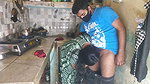 Desi Bhabhi Big Boobs Cleavage Tease in Kitchen Hot Indian Village Girls Exposed