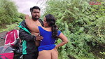 Desi Indian Marathi Kavita bhabhi ( Vahini ) fuck outdoor in jungle in doggy style with blue sexy dress and dirty blowjob