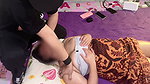Lucky masseuse, gets a woman with big