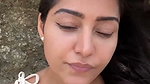 SYMRAN KAUR IRRESISTIBLE FLAUNTING CLEAVAGE YUMM AT BEACH 2