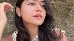 SYMRAN KAUR IRRESISTIBLE FLAUNTING CLEAVAGE YUMM AT BEACH 2