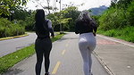 Two girl n fuck in the ass with GYM trainer