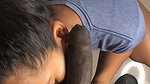 My best friend secretly gives me a blowjob and I cum on her face -amateur couple- nysdel