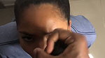 My best friend secretly gives me a blowjob and I cum on her face -amateur couple- nysdel
