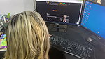 My boss spies on me at work! I masturbate until I squirt my desk!