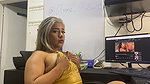 My boss spies on me at work! I masturbate until I squirt my desk!