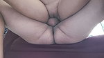 my cuckold hubby licking my pussy and masturbating me with a balloon before a rough double vaginal penetration