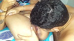 my cuckold rimming my ass and eating my pussy before a rough riding and nice doggy fuck and he eats his own cum