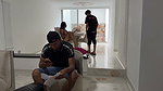 My friend’s cuckold gets distracted and his wife’s whore gives me a delicious blowjob in secret