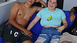My girlfriend discovers me in a threesome, she joins in and we fuck non-stop